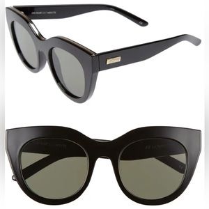 Le specs Air heart sunglasses Black gold